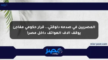 المصريين في صدمة دلوقتي.. قرار حكومي مفاجئ يوقف آلاف الهواتف داخل مصر!